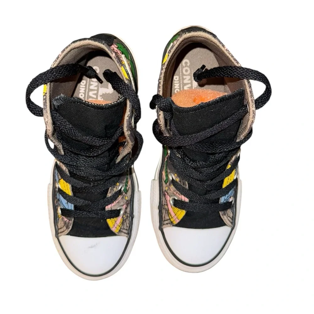 Converse All Star Dinoverse Dinosaur Print High Top Sneakers Junior Size 12
